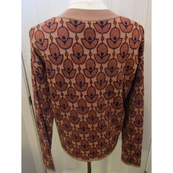 DX Collection Pantsuit Retro Sweater Top Flare Pants Metallic Made In Italy M - Picture 5 of 10